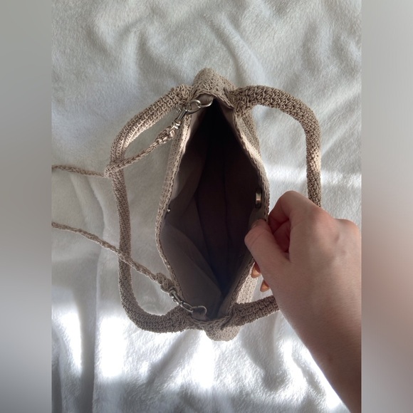 Vintage Beige Crochet Shoulder Bag - Picture 10 of 11